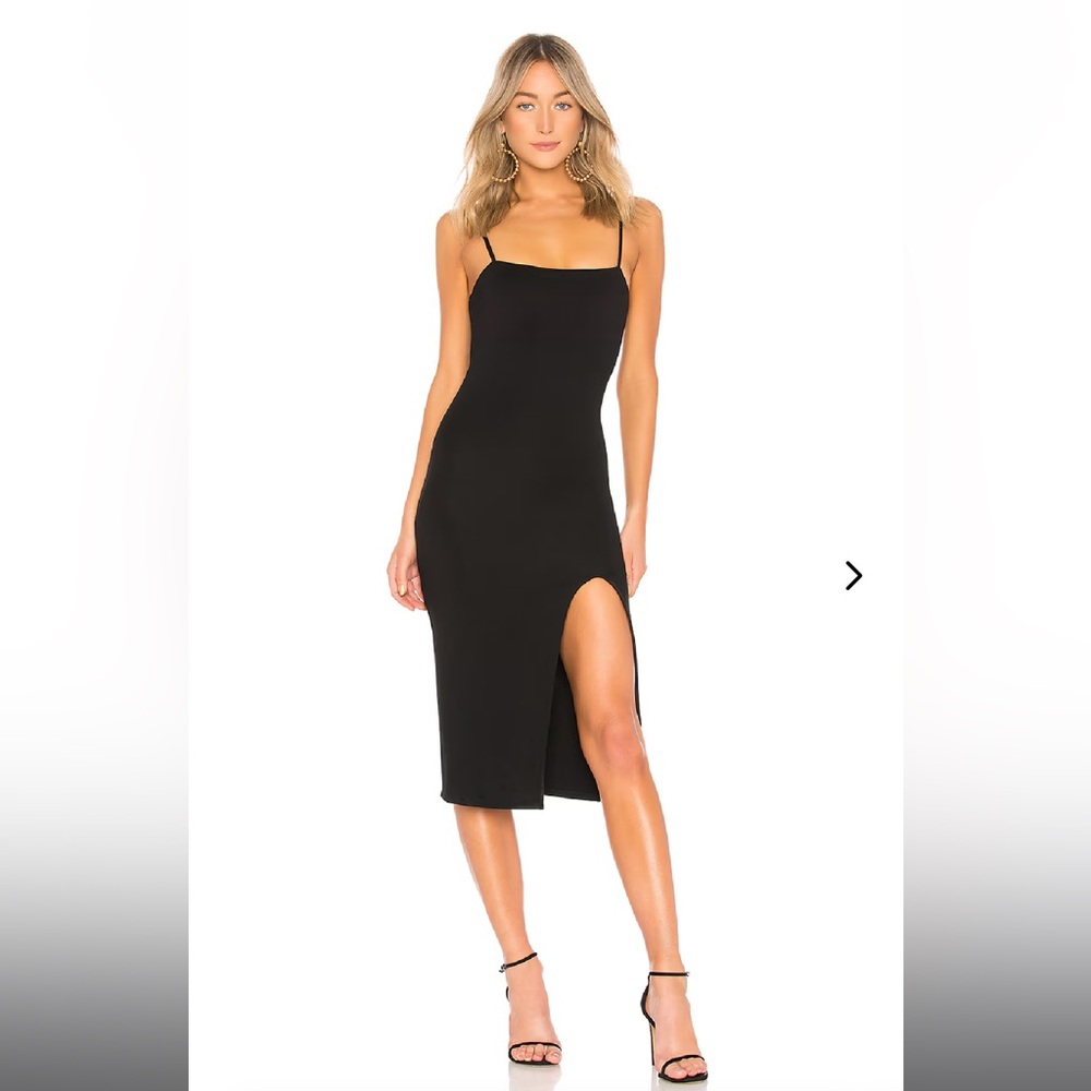 LOVERS & FRIENDS Skylar Midi Dress in Black